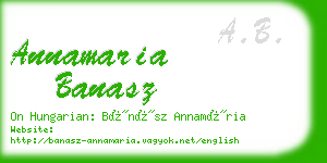 annamaria banasz business card